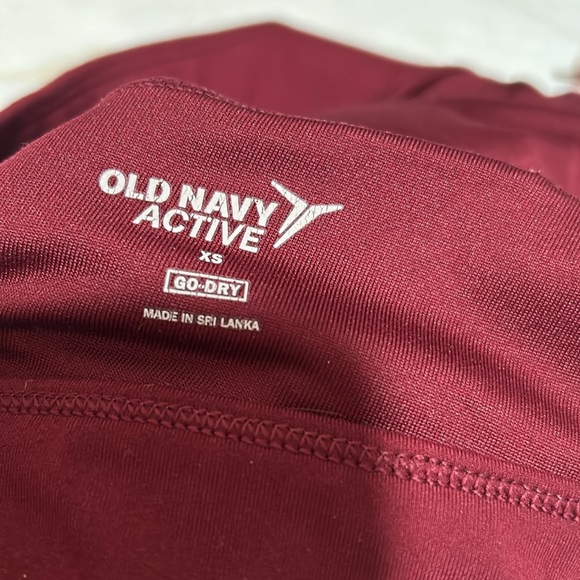 OLD NAVY SPORT BRA XS HIGH SUPPORT MAROOM RACERBACK - Picture 3 of 7